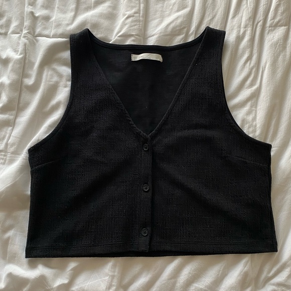 SOLD - OAK + FORT Knit Vest - Picture 1 of 2